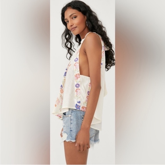 Free People Floral Halter Tank Top – XS - Picture 2 of 10